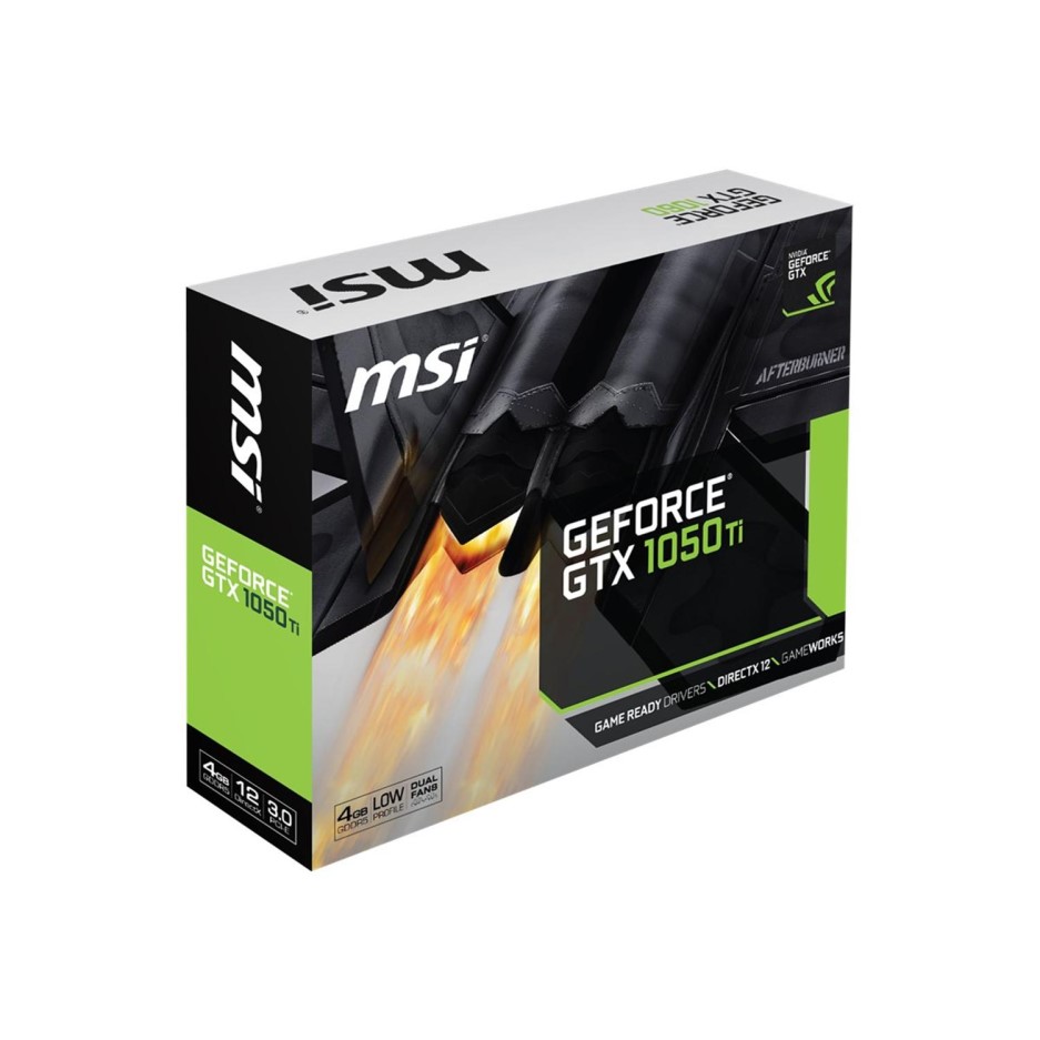 MSI GeForce GTX 1050 Ti 4GB GDDR5 Low Profile Graphics Card - Laptops ...